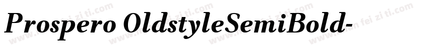 Prospero OldstyleSemiBold字体转换